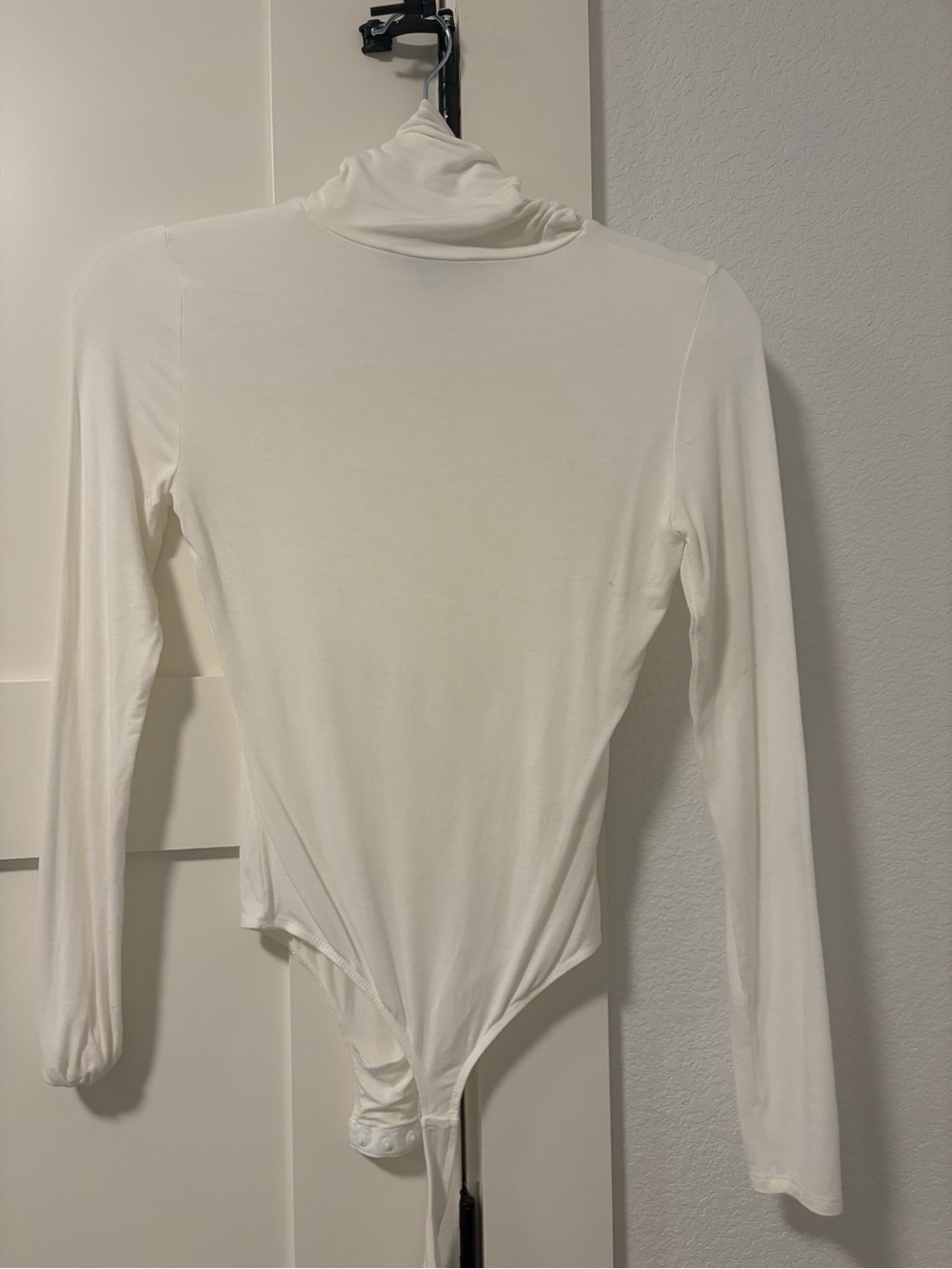 Hill House Women's White Long-Sleeve Turtleneck Bodysuit xs